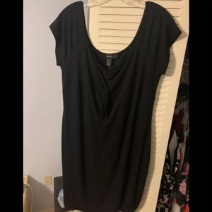 Forever21 black ribbed dress